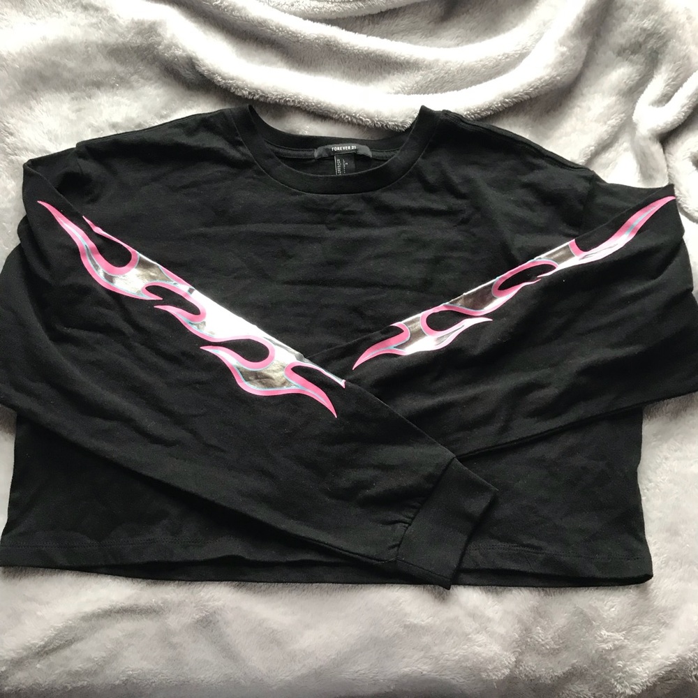 Flame Sleeve Crop top